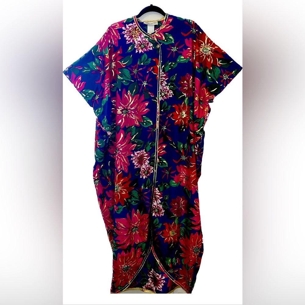 Swirl Directions Vintage Kaftan Floral Mumu Statement Piece